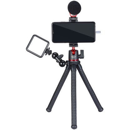 Ulanzi MT-11 Flexible Octopus Mobile Phone Camera DSLR Mirrorless Tripod 2 in 1 with Foldable Clip Magic Arm, 1/4"-20 Extension Port for Youtube Tiktok Vlog Vlogging Livestream Streaming Video