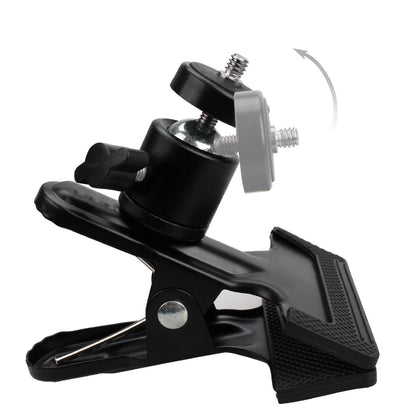 Pxel AA-CT1 Tripod Camera Clip Clamp Flash Holder Mount with 360 Swivel Photography Ball-Head 1/4" Threaded Screw for Camera Tripod, SLR, DSLR, Video Cameras, Studio Backdrop Camera