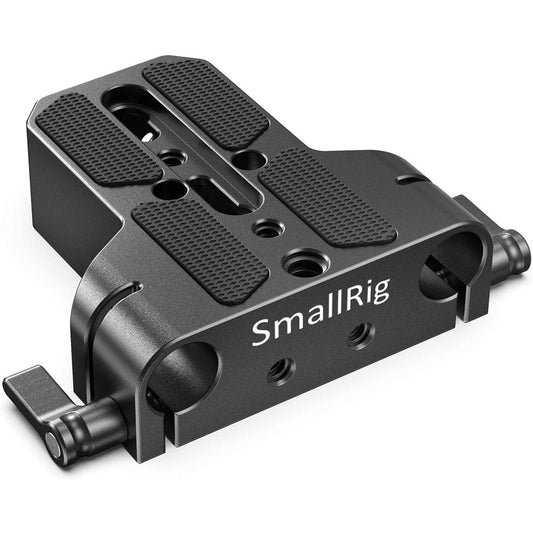 SmallRig Camera Base Plate with Dual 15mm Rod Rail Clamp for Camera and Cages - 1674