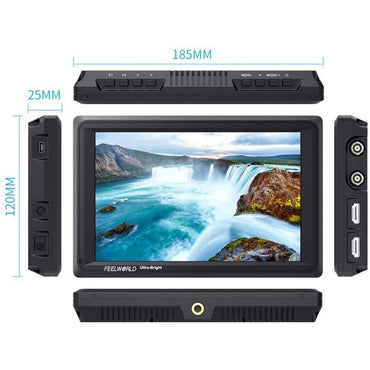 FEELWORLD FW279S 7 Inch 2200nit Daylight Viewable Full HD 1920x1200 IPS Panel DSLR On Camera Field Monitor 3G SDI 4K HDMI Input/Output Video Assist Peaking Focus
