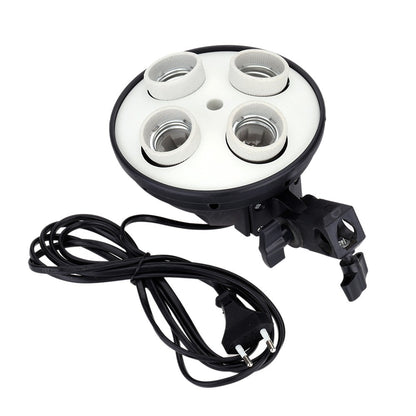 [CLEARANCE] Pxel SB-4B-60X90 4 in 1 E27 Base Socket Light Lamp Bulb Holder Adapter for Photo Video Studio Softbox 60 x 90 cm