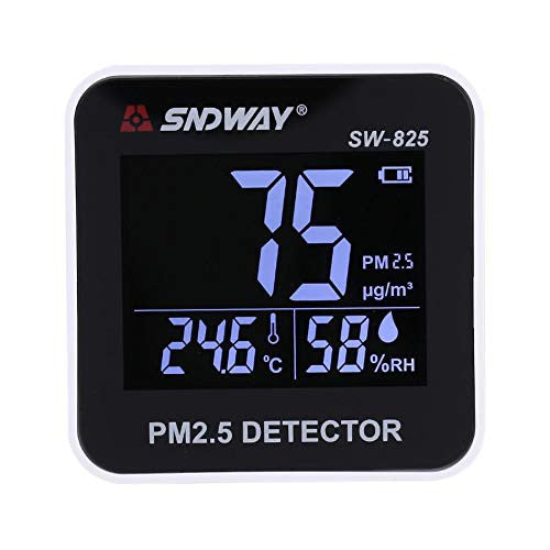 [CLEARANCE] Sndway SW-825 - SW825 Digital Air Quality Monitor Laser PM2.5 Detector Tester Temperature Humidity Meter