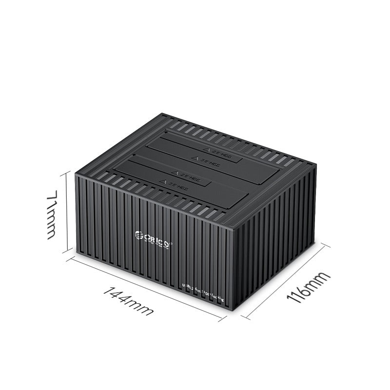 [CLEARANCE] ORICO 2.5 inch / 3.5 inch SATA to USB 3.2 Gen2 Type C (Dual Bay) HDD Docking Station Container Style with Offline Clone, 10Gbps Fast Data Transfer Rate, 2-in-1 USB-C to C/A Cable, 40TB Max. Supported Capacity | 9628C3-C