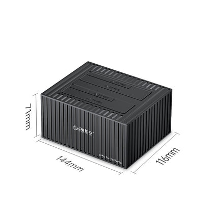 [CLEARANCE] ORICO 2.5 inch / 3.5 inch SATA to USB 3.2 Gen2 Type C (Dual Bay) HDD Docking Station Container Style with Offline Clone, 10Gbps Fast Data Transfer Rate, 2-in-1 USB-C to C/A Cable, 40TB Max. Supported Capacity | 9628C3-C