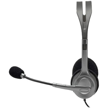 Logitech H110 Wired Stereo Headset with Microphone and Dual 3.5mm Plug for Computer PC