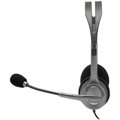 Logitech H110 Wired Stereo Headset with Microphone and Dual 3.5mm Plug for Computer PC