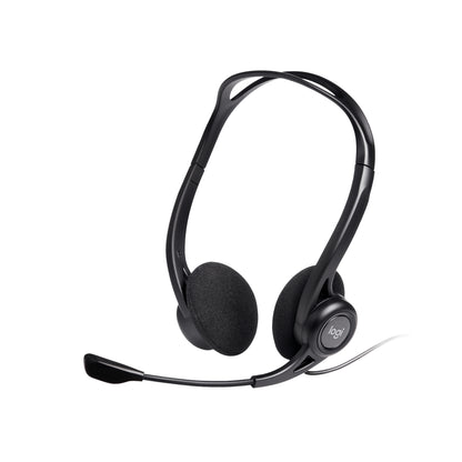 Logitech H370 USB Headset with Noise-Canceling Microphone, In-Line Control and Adjustable Headband