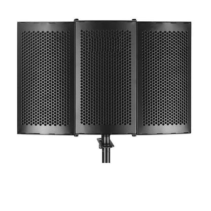 [CLEARANCE] Maono AU-S03 S03 Microphone Isolation Shield Insulating Hood Portable & Foldable High Density Absorbing Foam Panel and Metal Back for Home Office, Studio, Podcasting, Vocalizing, Singing, Broadcasting