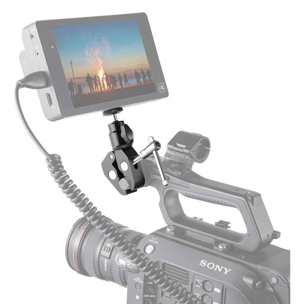 SmallRig Lightweight Aluminum Super Clamp Mount with 1/4Inch Screw Ball Head Mount 1124