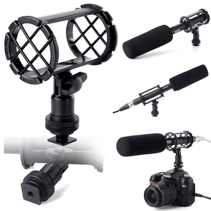 [CLEARANCE] Boya BY-C04 Camera Video Microphone Shock Mount for Boya BY-BM6060 Rode NTG-1, NTG2, NTG-3, NTG-4 Audio Technica AT897, ATR6550 Sennheiser MKH-416, ME66/K6 MKE-600 Azden SGM-1X Sony ECM-CG50