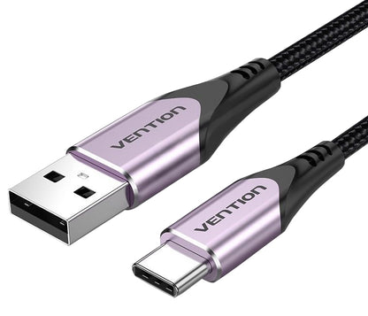 Vention USB 2.0 to Lightning Port Charging and Data Cable for Apple Phones and Tablets (Aluminum, Red, Purple) (0.5M, 1M, 1.5M, 2M) | LAB