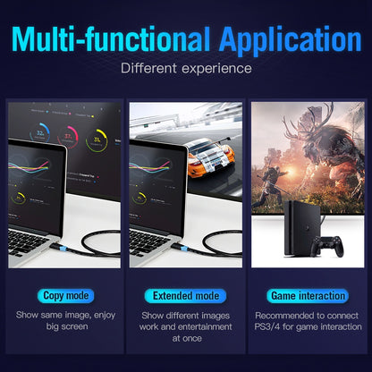 Vention FHD 4K 60Hz High-Speed HDMI Male to Male 5-Meters Gold-Plated Video Cable (AAGBJ) with 18Gbp Bandwidth Support, Mirror and Extended Mode for TV, Monitors, PC, Laptops