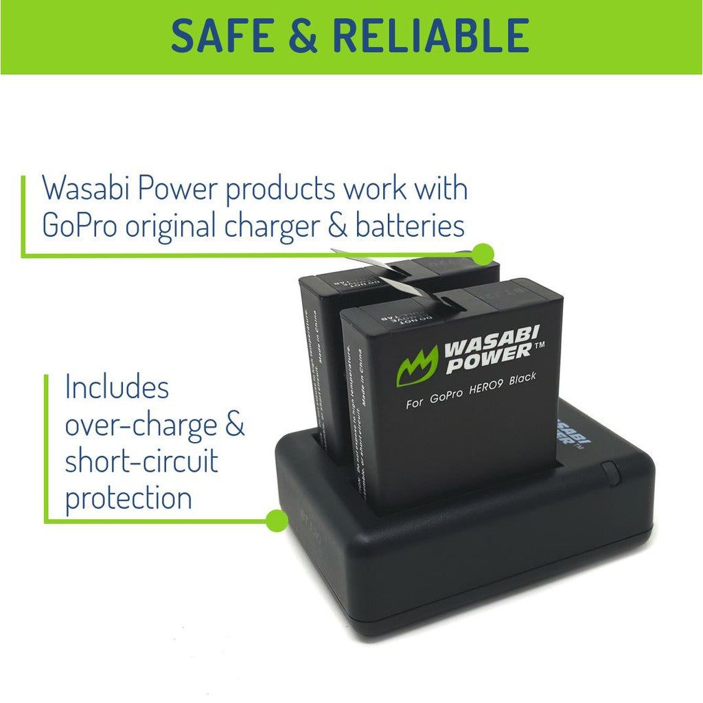 [CLEARANCE] Wasabi Power Battery for GoPro HERO9 and Dual USB Charger