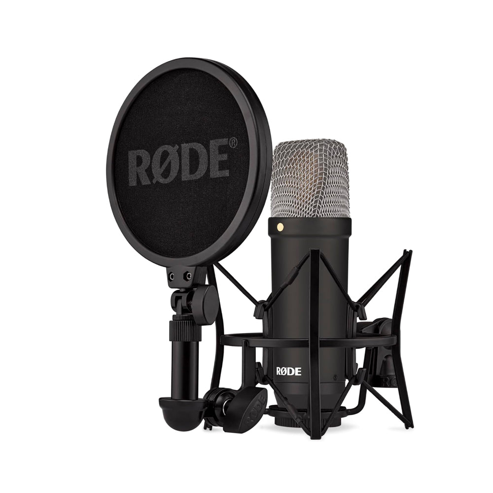 Rode NT1 Signature Cardioid Condenser Studio Microphone with HF6 1" Large Diaphragm Capsule, XLR 3-Pin Output, Phantom Powered for Recording, Podcasting, Live Streaming | Black, Blue, Purple, Green, Red, Pink