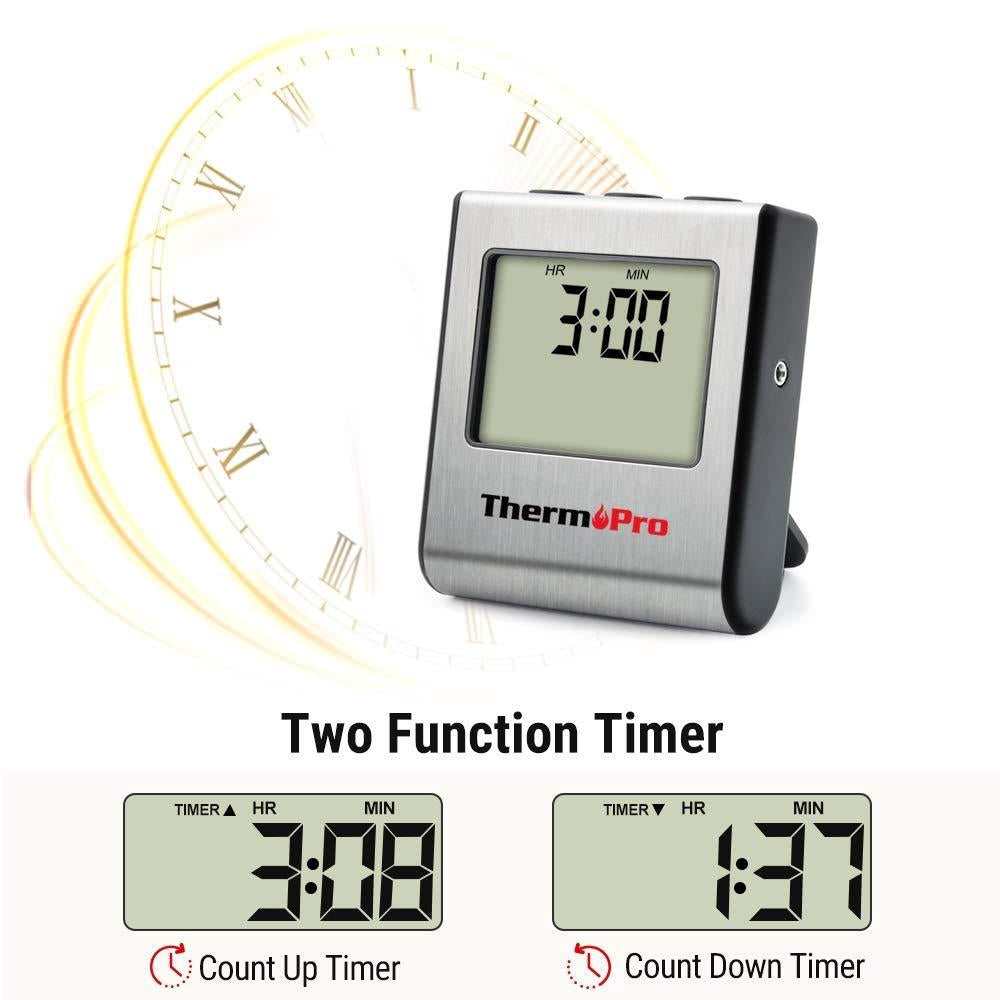 ThermoPro TP16 Digital Thermometer For Oven Smoker Candy Liquid Kitchen Cooking Grilling Meat BBQ Thermometer and Timer