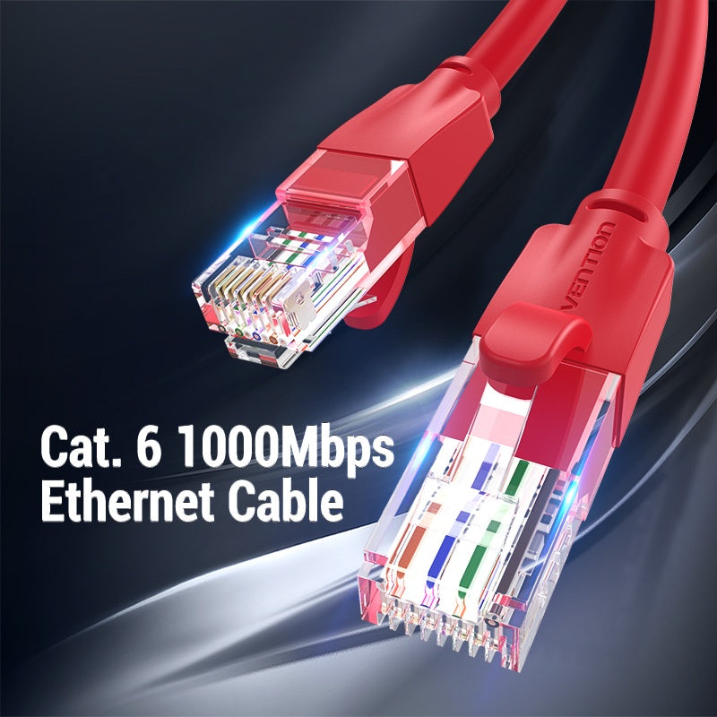Vention CAT6 Ethernet Round Cable UTP Patch 1000Mbps Lan Network Wire Cord for Internet Router PC Modem