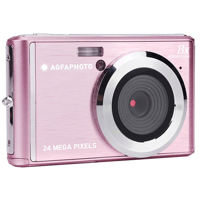 AGFAPHOTO RealiShot (DC5500) 24MP Compact Digital Camera with 8x Digital Zoom, CMOS Sensor, 720p HD Video Capture, 2.4" LCD Screen Display and Max 64GB Memory Storage Support for Point and Shoot Photo Video | Black, Blue, Pink