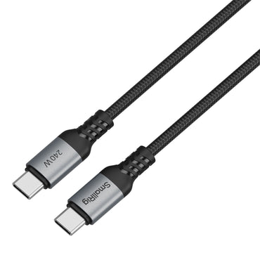 SmallRig PD 3.1 240W USB-C to USB-C Super Fast Charging & Data Sync Polyester-Braided Type C Charger Cable with LED Display for iPhone 16/15 Plus Pro Max, iPad Pro/Air, MacBook, Smartphones, Camera Batteries, Tablets & Laptops | 4908 5113