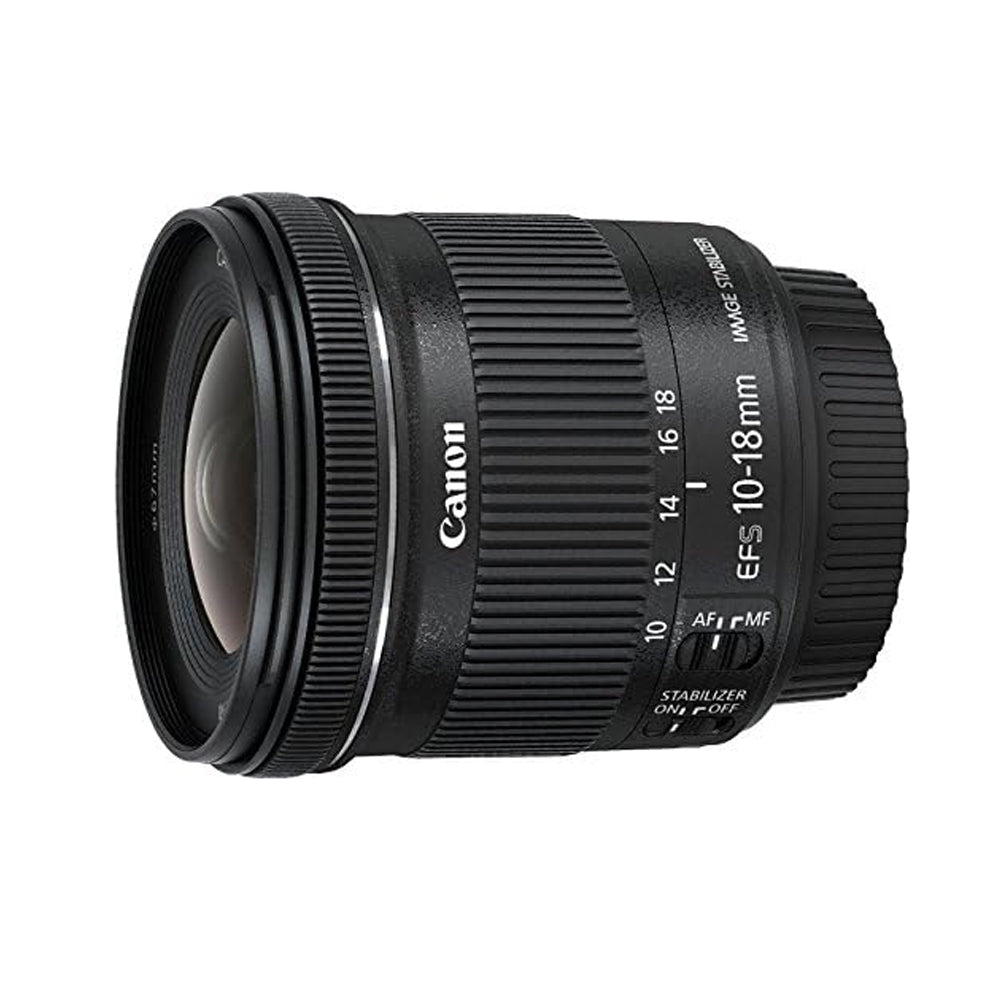 Canon EF-S 10-18mm f/4.5-5.6 IS STM Zoom Lens with APS-C Sensor Format and Wide Angle Focal Length for EF-S Mount DSLR Camera Body