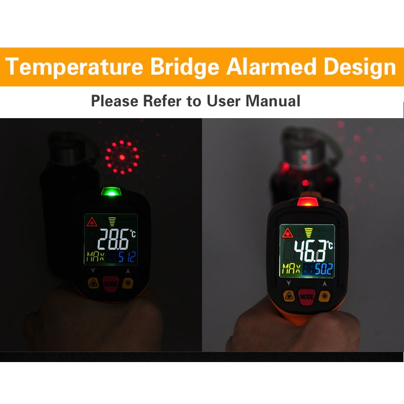 [CLEARANCE] PeakMeter PM6530B Laser LCD Digital IR Infrared Thermometer Temperature Meter Gun Point -50~550 Degree Non-Contact Thermometer