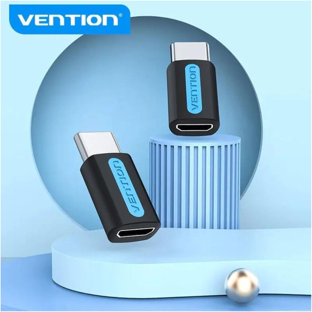 Vention USB-C Male to Micro USB-B Female Adapter with High-Speed 480Mbps Transfer Speed for Phone, Tablet, Laptops