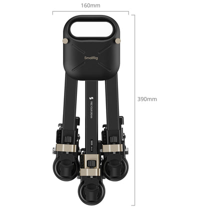 SmallRig Universal Heavy Duty Tripod Dolly Aluminum Alloy with Adjustable Buckles, Foot Pedal Quick Lock Wheels, 3" Soft Rubber Wheels and 20Kg Max Load Capacity