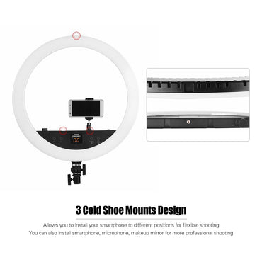[CLEARANCE] Yongnuo YN808 LED Ring Light 5500K Day Light 800pcs Lamp Beads LED Video Light for Camcorder with Touch Button Function