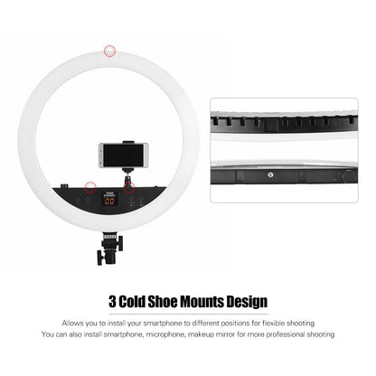 [CLEARANCE] Yongnuo YN808 LED Ring Light 5500K Day Light 800pcs Lamp Beads LED Video Light for Camcorder with Touch Button Function