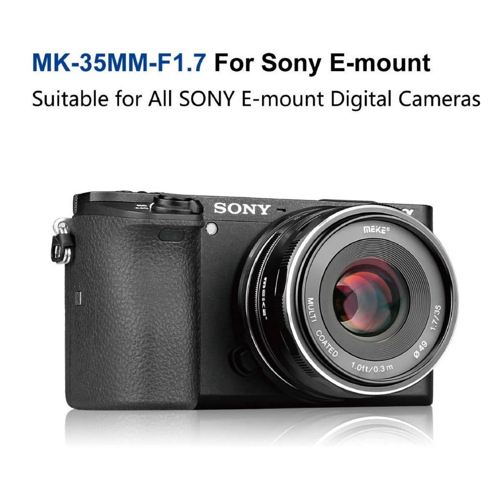 Meike MK-35mm 35mm F1.7 Large Aperture Manual Prime Fixed Lens (E-Mount) APS-C for Sony Digital Mirrorless Cameras