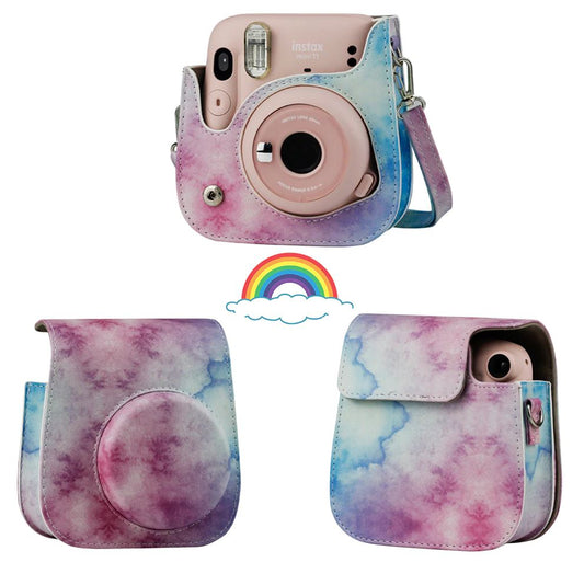 [CLEARANCE] Pikxi BMP11 Fujifilm Instax Mini 11 PU Leather Camera Case Bag with Shoulder Strap (Colorful Pattern Designs)