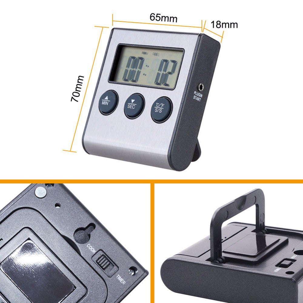 Eagletech Oven Probe Chicken/Steak Meat BBQ Grill Fry Thermometer Kitchen Food Cooking with Alarm