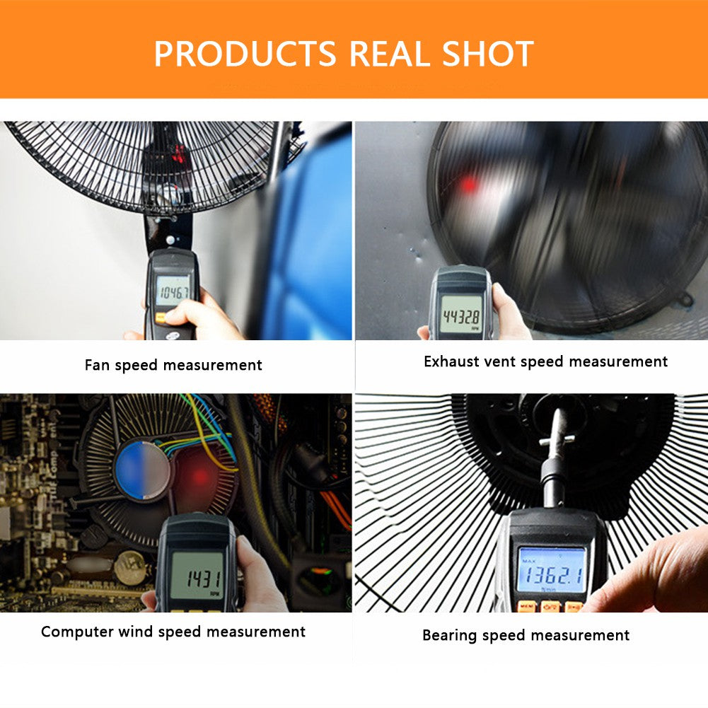 Benetech GM8906 Digital Handheld Contact Motor Tachometer LCD Speedometer Tach RPM Teste Rotate Speed Meter