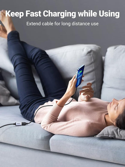 UGREEN USB 3.0 Type A Female to Male Extension Nylon Braided Cable with 5Gbps Transmission Speed for PC, Laptop Computers and Game Consoles (0.5 Meter / 1 Meter / 2 Meters / 5 Meters)