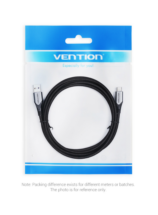 [CLEARANCE] Vention Cotton Braided USB 2.0 A Male to C Male 3A USB Cable 480Mbps (CODH) for Mobile Phones, Laptops, Computers and Other USB-C Devices (Available in Different Lengths)