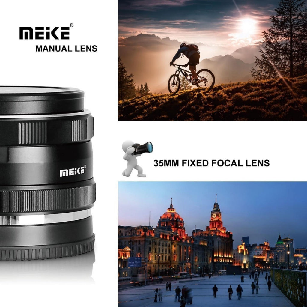 Meike MK-35mm 35mm F1.7 Large Aperture Manual Focus Fixed Lens for Canon EF-M EOS M1 M2 M3 M5 M6 M10 M100