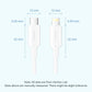 Vention 1M / 2M 27W USB 2.0 Type-C Male to Lightning Male PD Fast Charging Data 3A Cable with High-Speed 480Mbps Transfer Speed for iPhone, iPad, iPod Touch - Black, White, Pink, Blue