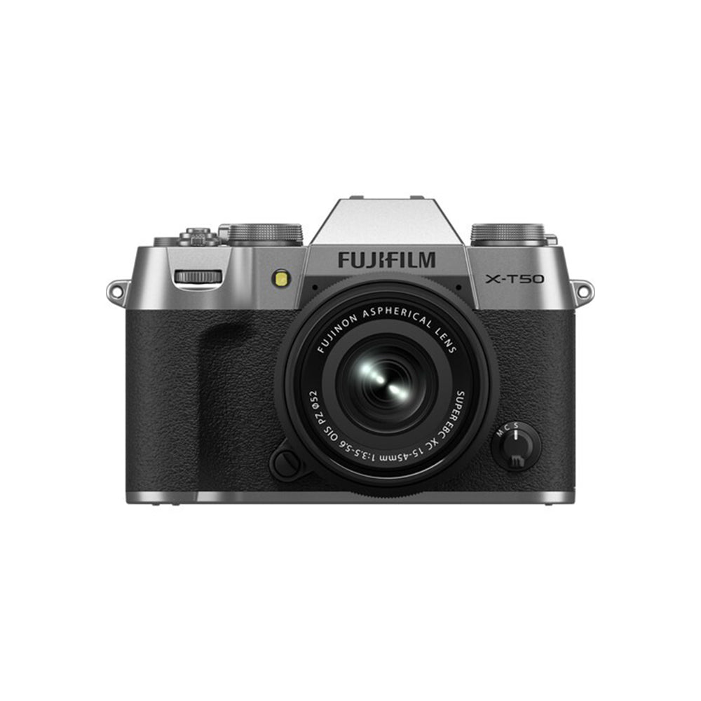 FUJIFILM X-T50 Body with XF 16-50mm f/2.8-4.8 R LM WR / XC 15-45mm f/3.5-5.6 OIS PZ Lens Mirrorless Camera 40.2MP APS-C X-Trans CMOS 5 HR Sensor X-Processor 5 7-Stop In-Body Image Stabilization Film Simulation Dial and Tilting LCD Screen