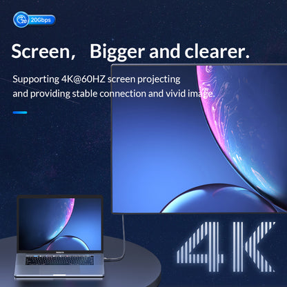 [CLEARANCE] ORICO CM32 (0.5m / 1m / 3m / 5m) USB Type C 3.2 Gen2x2 Fast Charging Data Cable with 20Gbps High-Speed Transmission Rate, PD 100W QC4 4K 60Hz Video, Aluminum Alloy for Smartphones, MacBook, Tablet, PC