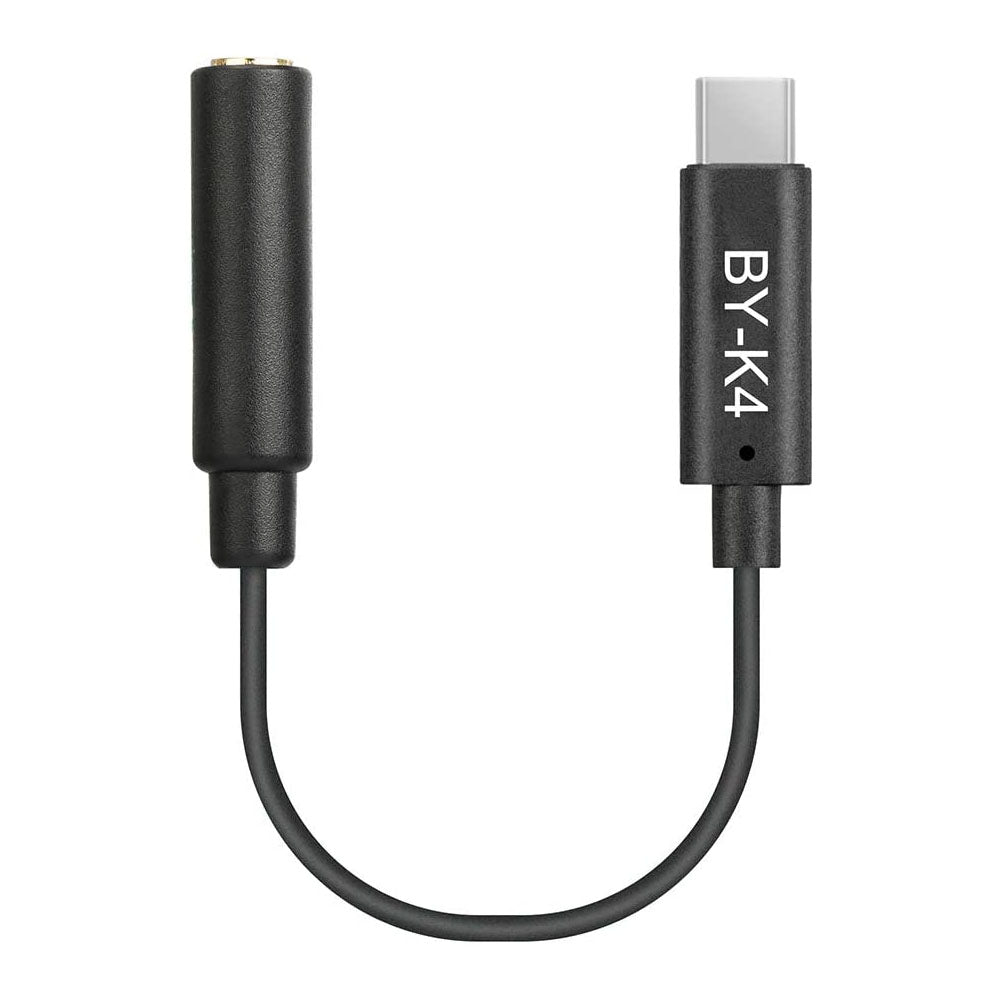 Boya BY-K4 3.5mm TRS (Female) to Type-C (Male) 20cm Audio Cable Adapter for Android Devices