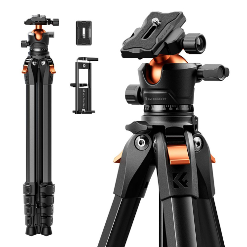 K&F Concept A305A3+BH-40 185cm Aluminum Travel Tripod with 360 degrees Ball Head