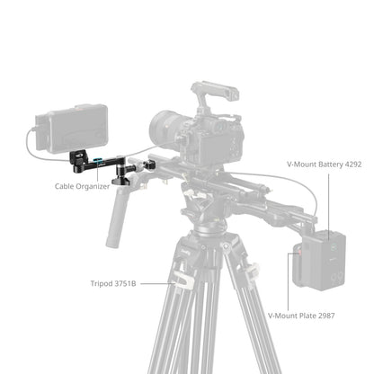 SmallRig 1/4"-20 Universal Magic Arm Support with Rubber Pads, 360° Rotation / 160° Tilt, Cable Organizer for Monopod Tripod and Camera Cage Accessories | 5141