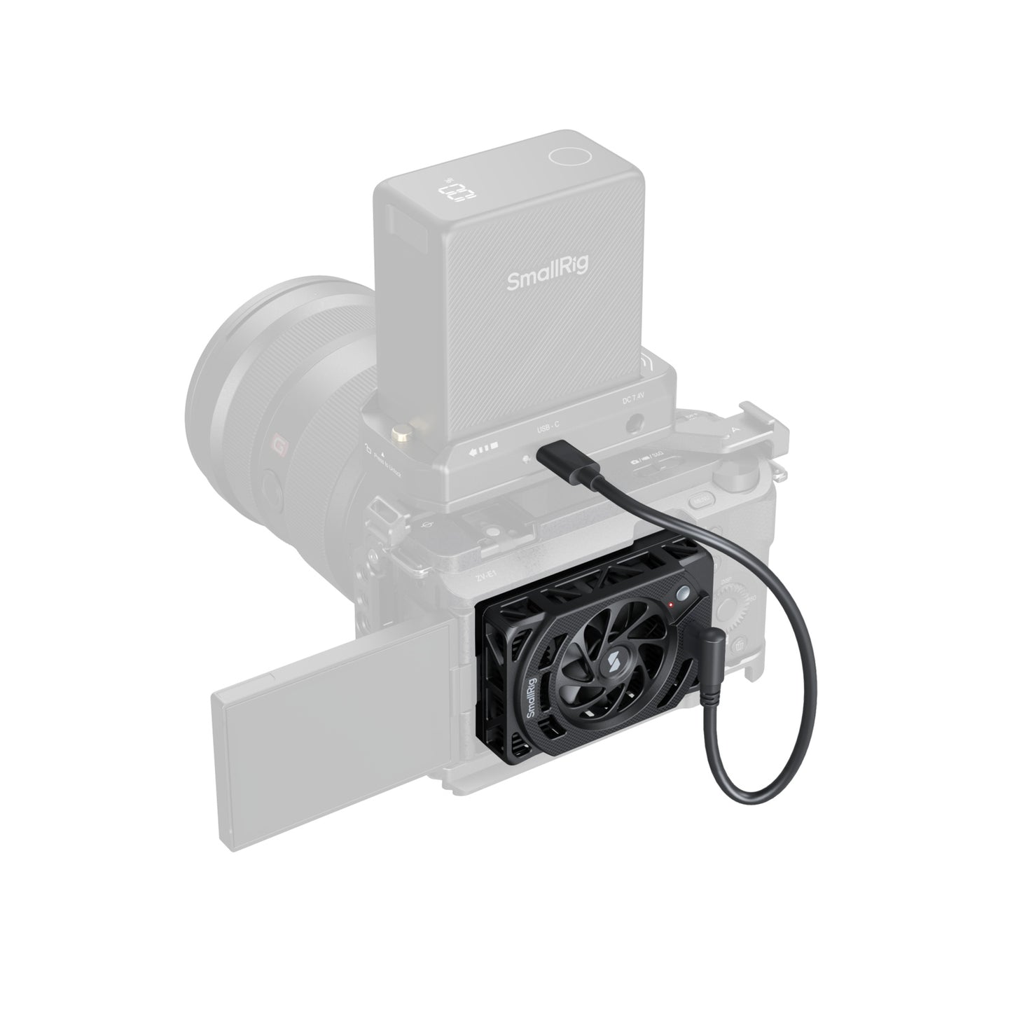 SmallRig Sp-On Thermostatic Camera Cooler with Two-Way Modes, Up to 7000RPM Cooling Fan for Canon EOS R50V, Mark II & R5 & Sony ZV-E1, ZV-E10 II, ZV-E10, ZV-1, ZV-1F, A7 IV,  7S III, A7C, A7C II, A7CR, A6700, FX3, FX30 | 5063 5152 | JG Superstore