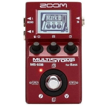 Zoom MS-60B MultiStomp Bass Guitar Effects Pedal - 58 Built-in Effects Tuner