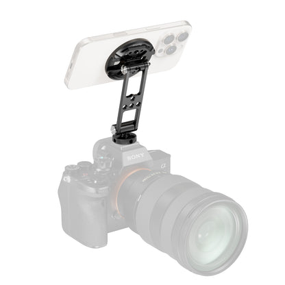 SmallRig MagSafe Phone Support Holder with 1/4"-20 Threaded Hole Cold Shoe Mount, 360° Rotation / 160° Tilt, Exterl SSD Clamp Holder for iPhones Attachment Accessories to Mirrorless, DSLR, Cinema Camera and Cages | 5155 | 5156 | 5157