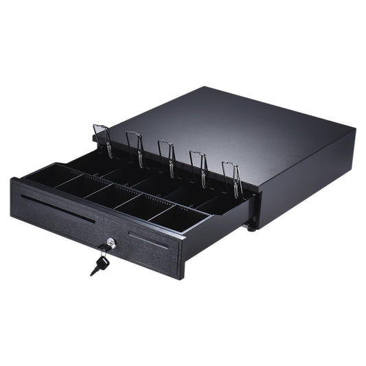 LogicOwl OJ-405 Cash Register Drawer for POS Printers with RJ11 Interface | 5 Bill and 5 Coin Tray with 2 Keys