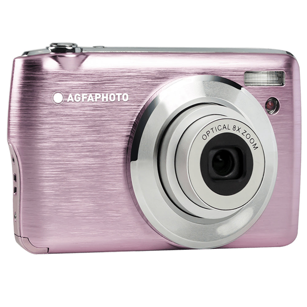 AGFAPHOTO Realishot (DC8200) 21MP Digital Camera with CMOS Sensor, FHD 1080p Video Capture, 8x Optical Zoom, 2.7" TFT Screen Display, Max 32GB Memory Storage Support for Photography Videography | Black, Blue, Pink, Purple, Red, Gray/Silver