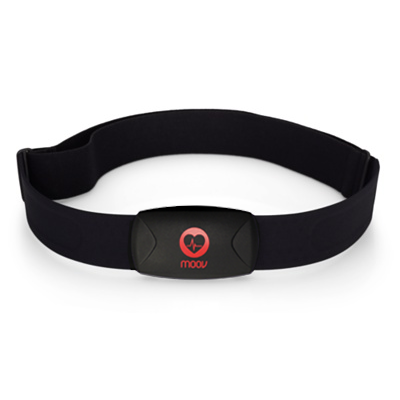 Moov HR Burn Smart Coach + HR Heart Rate Tracking Sports Chest Strap Bluetooth with New Sunction Technology, Water Resistant, Sweatproof, Calorie Counting, Remote App Control, and Real-Time Coaching for Athletic Training and Exercise