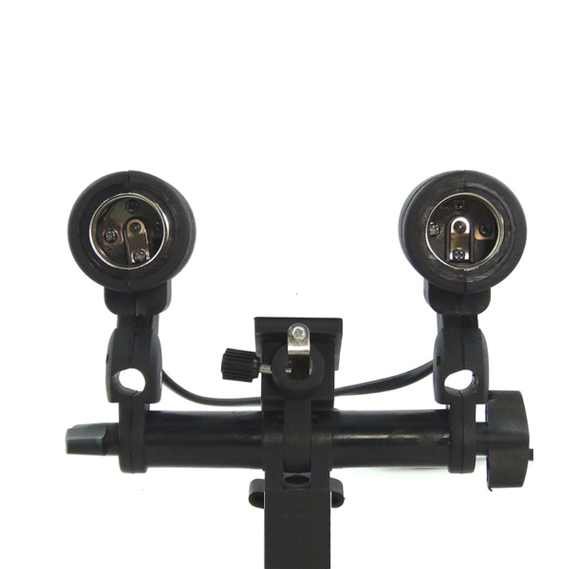 [CLEARANCE] Pxel BH-2B E27 Dual Lightbulb Holder with Flash Hot Shoe Adapter Umbrella Holder