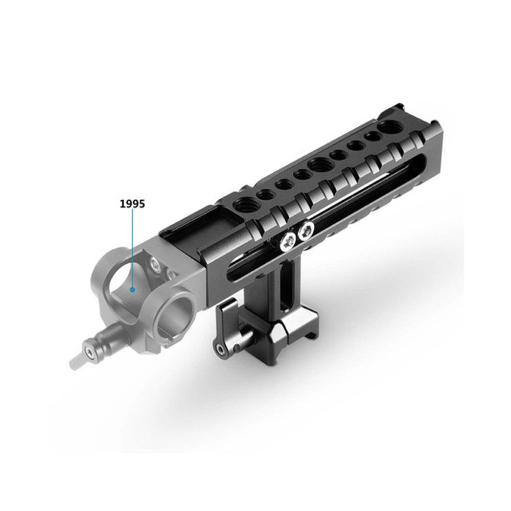 SmallRig NATO Top Handle with QR Quick Release Handgrip with Back and Forward Adjustment, Dual Anti-Twist ARRI Mounts, Dual Cold Shoe Adapters and 1/4"-20 & 3/8"-16 Thread Holes for Camera Rig 1955