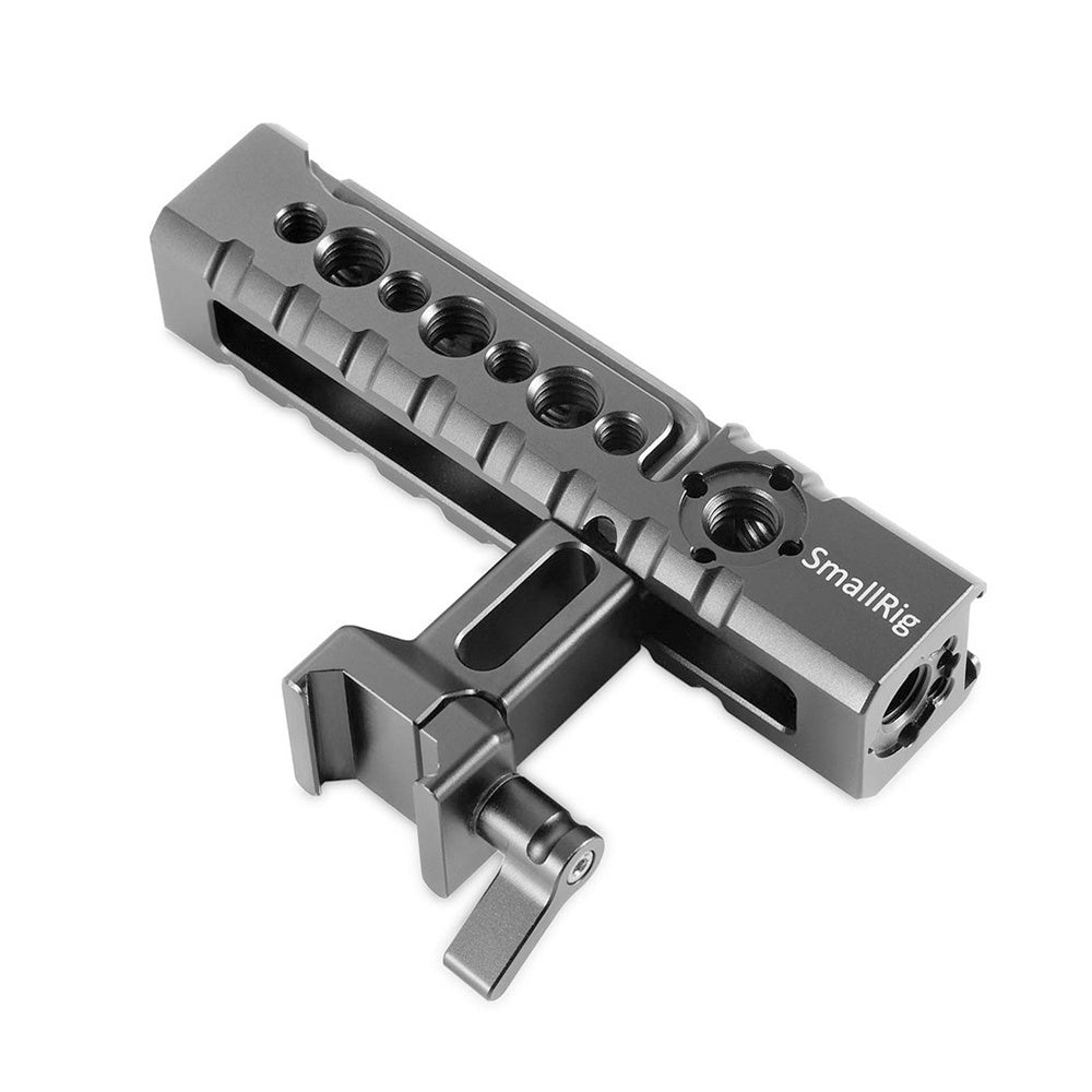 SmallRig NATO Top Handle with QR Quick Release Handgrip with Back and Forward Adjustment, Dual Anti-Twist ARRI Mounts, Dual Cold Shoe Adapters and 1/4"-20 & 3/8"-16 Thread Holes for Camera Rig 1955